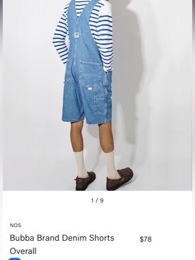 Bubba Brand Denim Shorts Overall - Mens
